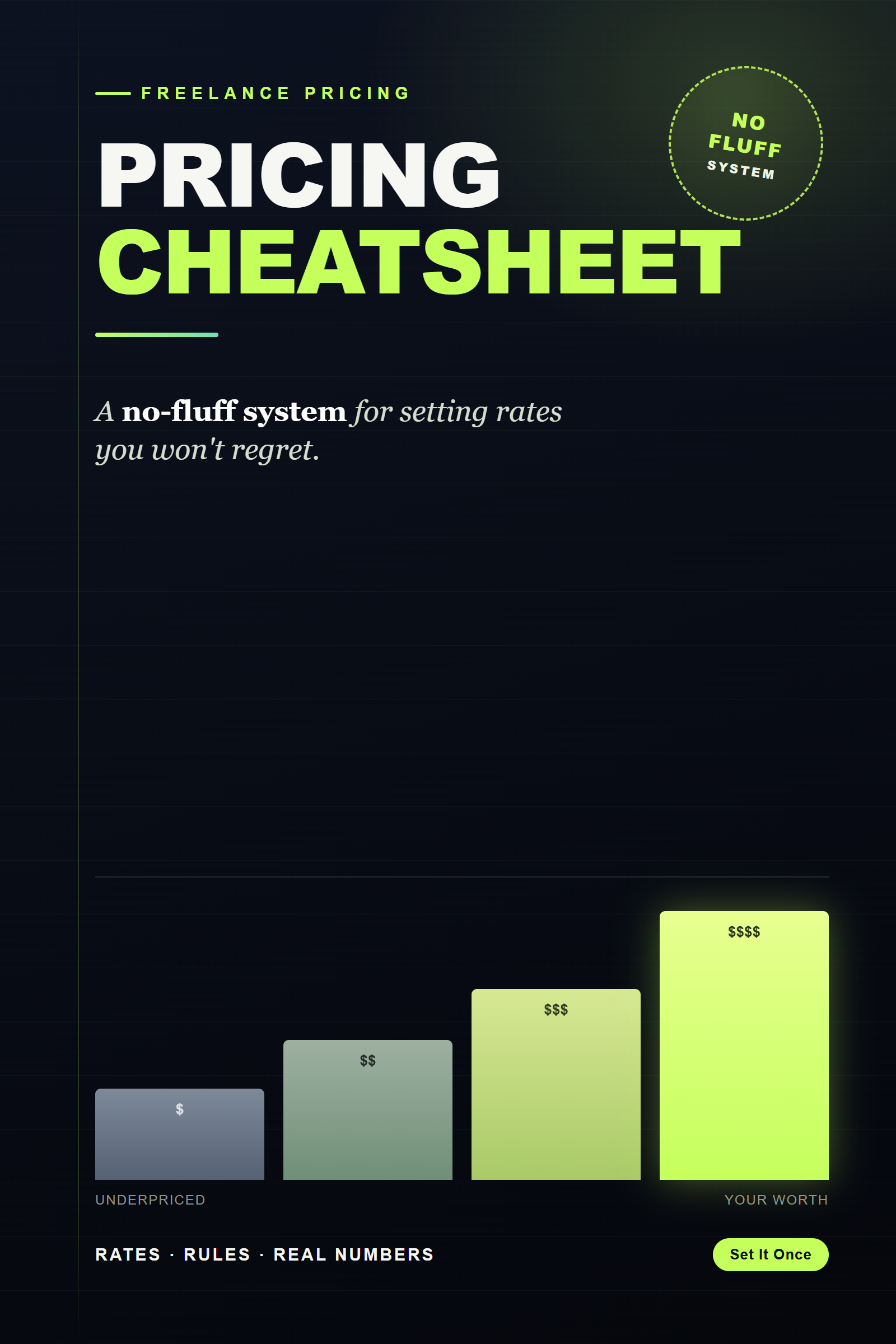 Freelance Pricing Cheatsheet cover